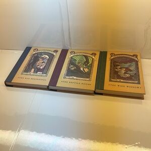 A SERIES OF UNFORTUNATE‎ EVENTS Hardcover 1-3 Lemony Snicket (1999, 2000)
